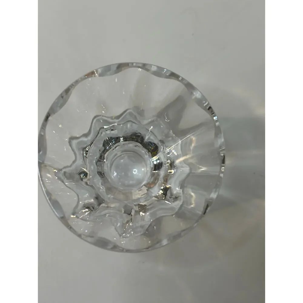 Dartington Crystal Shot Glass Cordial Ripple Edge Elegant Barware 3